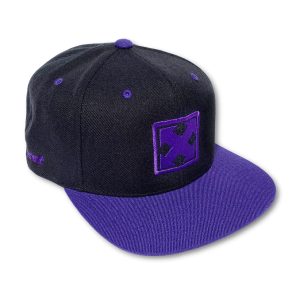 H-Street Mark Logo Ball Cap - Black with Purple
