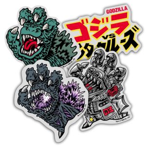 Godzilla Vs Santa Cruz Sticker Pack (4 Pack) Assorted