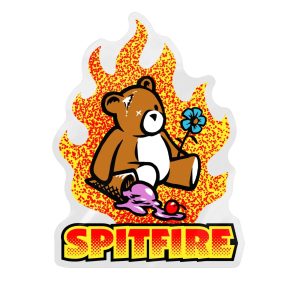 Spitfire Wheels Lil Beatdowns Teddy Bear Skateboard Sticker 3.5" x 4.5"