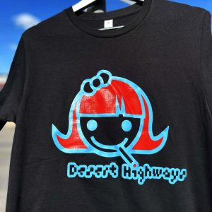 Desert Highways Smoking Girl Tee - Black